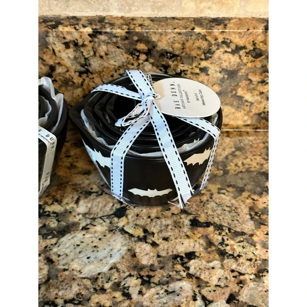 Rae Dunn Black & Black Bat Measuring‎ Cups